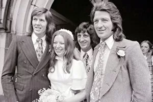Images Dated 1st July 1972: All star line up Bridgroom Bob Worthington left with bride Louise and brothers Dave