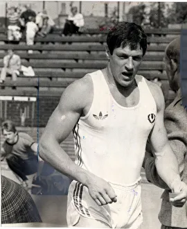 Allan Wells after his Edinburgh win Sport athletics circa 1983 Allan Wells after his Edinburgh win Sport athletics circa 1983