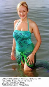 Amanda Reddington TV Presenter GMTV relaxing in sea near their villa in Marbella Spain Amanda Reddington TV Presenter GMTV relaxing in sea near their villa in Marbella Spain