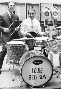 American drum star Louis Bellson whose wife is singer Pearl Bailey was in London today American drum star Louis Bellson whose wife is singer Pearl Bailey was in London today