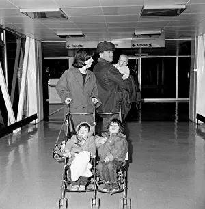 American film star Dustin Hoffman and his wife Lisa with their children Jake, aged 3 American film star Dustin Hoffman and his wife Lisa with their children Jake, aged 3