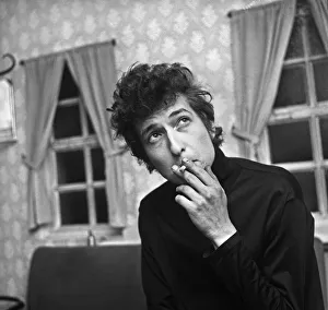 American folk singer Bob Dylan pictured backstage at De Montfort Hall on his visit to American folk singer Bob Dylan pictured backstage at De Montfort Hall on his visit to