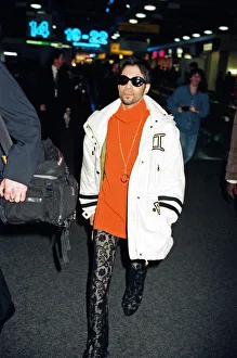American pop star, the artist formerly known as Prince, leaving Heathrow Airport for New American pop star, the artist formerly known as Prince, leaving Heathrow Airport for New