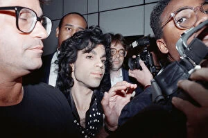 Images Dated 24th July 1988: American pop star Prince arrives at Heathrow Airport in London ahead of his concerts at