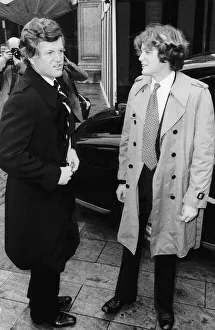 American Senator Edward Kennedy with his son in London during a visit to Britain American Senator Edward Kennedy with his son in London during a visit to Britain