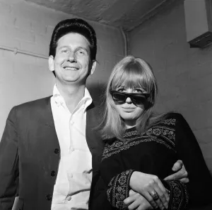American singer Roy Orbison with Marianne Faithfull. February 1965 American singer Roy Orbison with Marianne Faithfull. February 1965