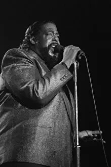 Images Dated 2nd December 1988: American singer songwriter Barry White performing in concert. December 1988