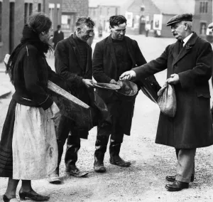 The ancient custom of Beating the bounds and collecting cash along the way in Newbiggin The ancient custom of Beating the bounds and collecting cash along the way in Newbiggin