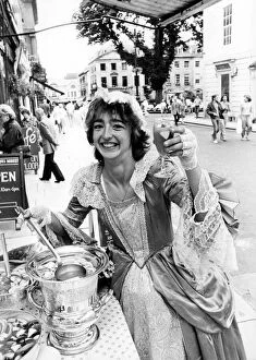 Images Dated 8th July 1985: Andrea Schiller in period costume at Clifton Village fair. 8th July 1985