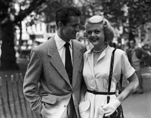 Angela Lansbury and Peter Shaw, who are in London for their wedding. 26th July 1949 Angela Lansbury and Peter Shaw, who are in London for their wedding. 26th July 1949