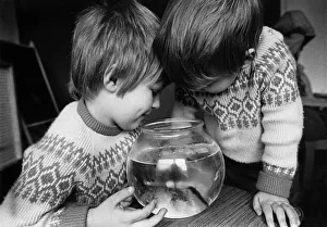 Animals - Children with Fish. February 1971 P000511 Animals - Children with Fish. February 1971 P000511