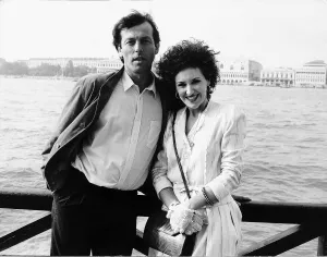 Anita Dobson actress and Leslie Grantham actor who appeared together in Eastenders Anita Dobson actress and Leslie Grantham actor who appeared together in Eastenders