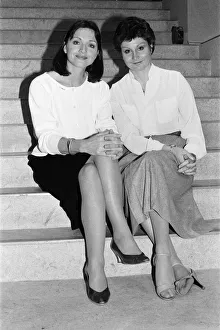 Anna Ford and Angela Rippon at the TV-am studios. 21st February 1983 Anna Ford and Angela Rippon at the TV-am studios. 21st February 1983