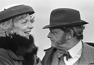 Anna Massey as Mademoiselle Antoinette Dupont and David Jason as Pop Larkin filming a Anna Massey as Mademoiselle Antoinette Dupont and David Jason as Pop Larkin filming a