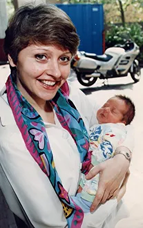 Anne Diamond with new baby Jake 24/05/1993 Anne Diamond with new baby Jake 24/05/1993