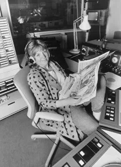Images Dated 21st May 1987: Anne Robinson TV Presenter May1987, in the Radio 2 Studio where she is DJ for a week