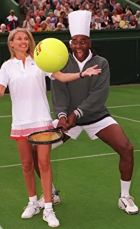 Anneka Rice and Ainsley Harriett at Queens Club July 1998 for the Celebrity Anneka Rice and Ainsley Harriett at Queens Club July 1998 for the Celebrity