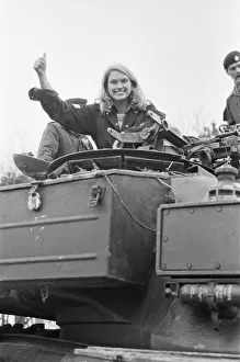 Anneka Rice, Television presenter pictured filming the BBC Television Programme Anneka Rice, Television presenter pictured filming the BBC Television Programme