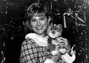 Anthea Turner TV Presenter with a Cuddly Toy Anthea Turner TV Presenter with a Cuddly Toy