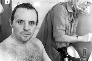 Anthony Hopkins sitting in dressing room being made up for filming - November 1978 Anthony Hopkins sitting in dressing room being made up for filming - November 1978