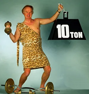 Archie MacPherson Sports Commentator dressed as strongman Archie MacPherson Sports Commentator dressed as strongman
