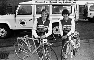 Armstrong World Industries Limited. Cyclists Charlie Hewat (l) and Julie Edwards Armstrong World Industries Limited. Cyclists Charlie Hewat (l) and Julie Edwards