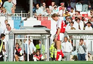 Images Dated 7th September 1991: Arsenal 1 v. Coventry 2. Arsenals Lee Dixon hangs his head after scoring an