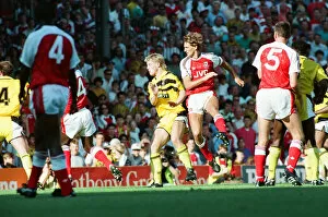 Images Dated 7th September 1991: Arsenal 1 v. Coventry 2. Tony Adams heads towards goal. 7th September 1991
