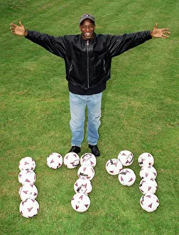 Arsenal footballer Ian Wright who is nearing the clubs goal scoring record of 178 goals Arsenal footballer Ian Wright who is nearing the clubs goal scoring record of 178 goals