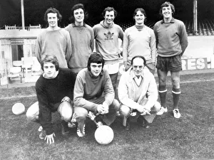 Arsenal manager Terry Neill back row centre. With Back Row (Left to Right Arsenal manager Terry Neill back row centre. With Back Row (Left to Right