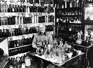 Arthur Rowland at his bottle business which is popular with collectors Arthur Rowland at his bottle business which is popular with collectors