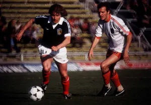 Asa Hartford Scotland on the ball during World Cup 1978 Scotland 3 Asa Hartford Scotland on the ball during World Cup 1978 Scotland 3
