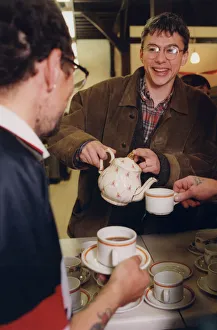 Athlete Jonathan Edwards Jonathan Edwards pours the tea as he officially Athlete Jonathan Edwards Jonathan Edwards pours the tea as he officially