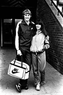 Athlete Steve Cram modelling some sports wear in March 1982 Athlete Steve Cram modelling some sports wear in March 1982