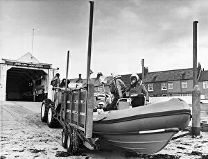 Images Dated 13th February 1982: An Atlantic 21 class inshore boat named Kirklees is put through trials at Newbiggin