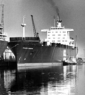 The Atlantic Conveyor, a British merchant navy ship, which was requisitioned during The Atlantic Conveyor, a British merchant navy ship, which was requisitioned during