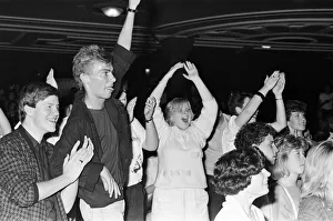 The audience watching Liver Aid at Liverpool Empire Theatre. 20th September 1985 The audience watching Liver Aid at Liverpool Empire Theatre. 20th September 1985