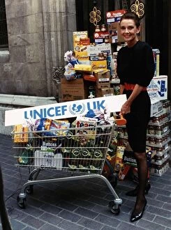 Images Dated 5th July 1989: Audrey Hepburn launching the Supermarket Campaign for Unicef actress July 1989