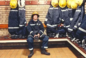 Australian exchange firefighter Craig Theisinger is absolutely exhausted after finishing Australian exchange firefighter Craig Theisinger is absolutely exhausted after finishing