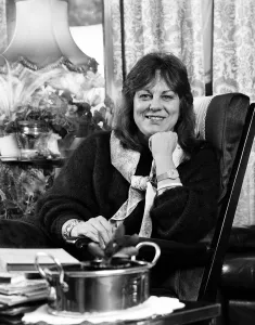 Author Sue Townsend at home. 7th November 1984 Author Sue Townsend at home. 7th November 1984
