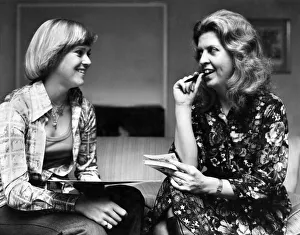 Authoress Andrea Newman Interviewing Tennis Star Sue Barker Hotel in London Authoress Andrea Newman Interviewing Tennis Star Sue Barker Hotel in London
