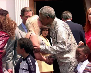 Baby Spice Emma kisses President Mandela 1 November 1997 Outside President Mandelas home Baby Spice Emma kisses President Mandela 1 November 1997 Outside President Mandelas home