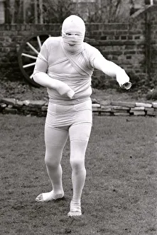 Bill Backhouse as a Mummy, which he was dressed in when arrested by Spanish police in Bill Backhouse as a Mummy, which he was dressed in when arrested by Spanish police in