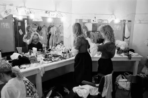 Backstage at the Empire Theatre, Liverpool, during the Cinderella pantomime Backstage at the Empire Theatre, Liverpool, during the Cinderella pantomime
