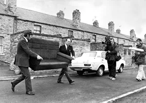 Baliffs removing furniture from a home in East Chevington in 1973 Baliffs removing furniture from a home in East Chevington in 1973