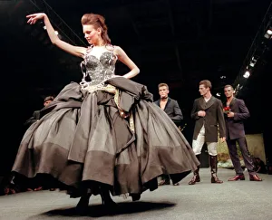 BALL GOWN MODEL AT VIVIENNE WESTWOOD'S SHOW AT THE SECC BALL GOWN MODEL AT VIVIENNE WESTWOOD'S SHOW AT THE SECC