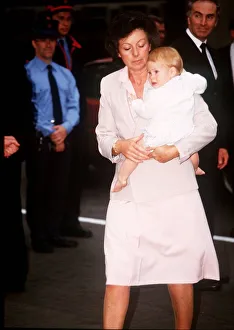 Barbara Barnes nanny of Prince Harry at Waterloo on the way to board the Brittania cruise Barbara Barnes nanny of Prince Harry at Waterloo on the way to board the Brittania cruise
