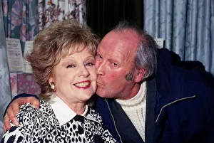 Barbara Knox is kissed by man in Clydebank May 1989 Barbara Knox is kissed by man in Clydebank May 1989