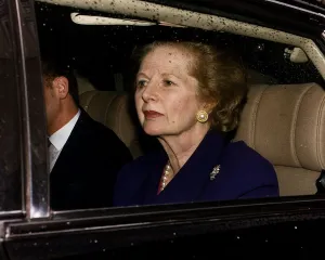 Baroness Margaret Thatcher leaves her Belgravia office October 1993 Baroness Margaret Thatcher leaves her Belgravia office October 1993