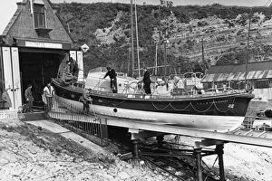 Images Dated 20th April 1973: Barry Dock takes delivery of a new reserve lifeboat, RNLB Susan Ashley